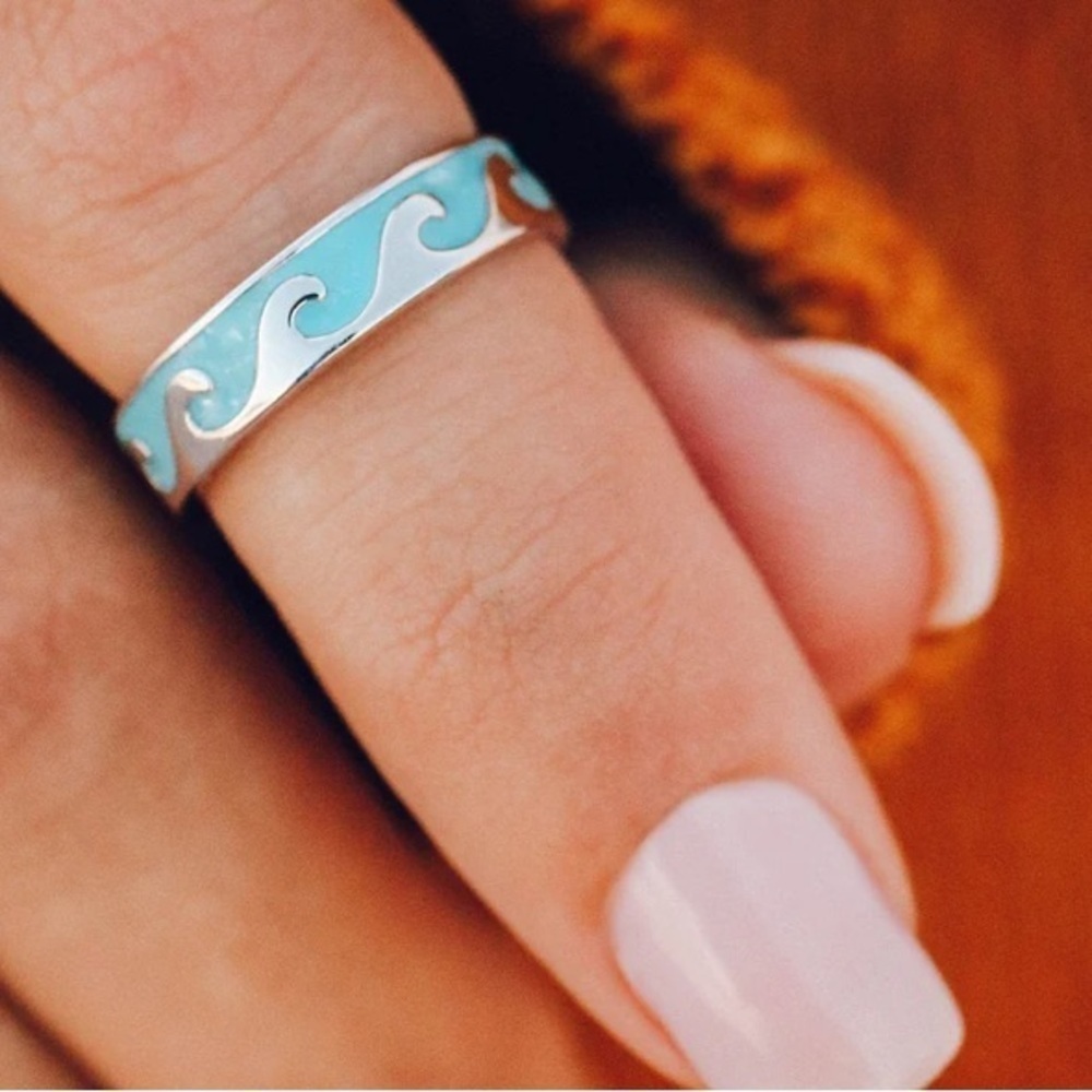 NEW Pura Vida Reversible Enamel wave ring 6 - Picture 3 of 5